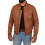 (Cognac, L) Mens Genuine Leather Bomber Jacket Jaxson Cognac 7