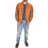 (Tan, 3XL) Mens Genuine Suede Bomber Jacket Roco Tan 7