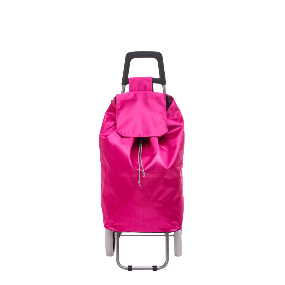 (Pink) Hampton&Stewart Large Lightweight Shopping Trolley