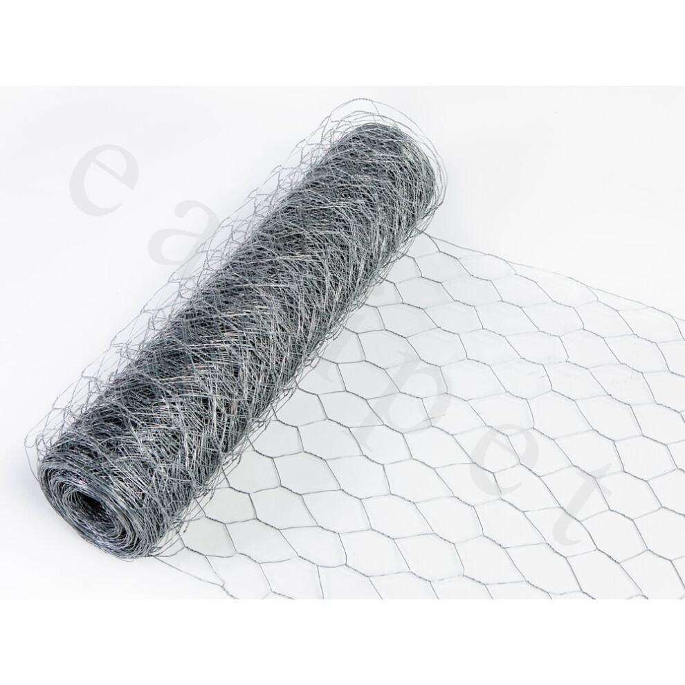 Actiaspet Chicken Wire Mesh Fencing Galvanised 25Mm X 120Cm X 25M (22G)