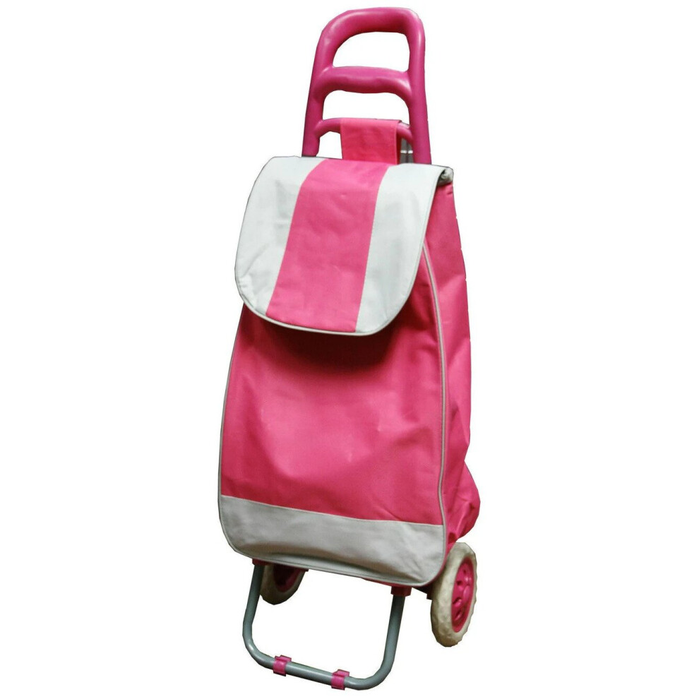 (Pink) Hampton & Stewart 2 Wheel Shopping Trolley