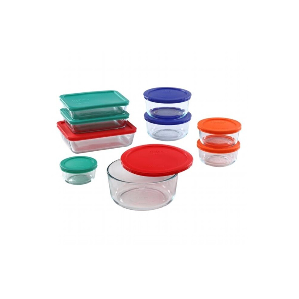 Pyrex 1110608 Storage Plus Colored Lid Set