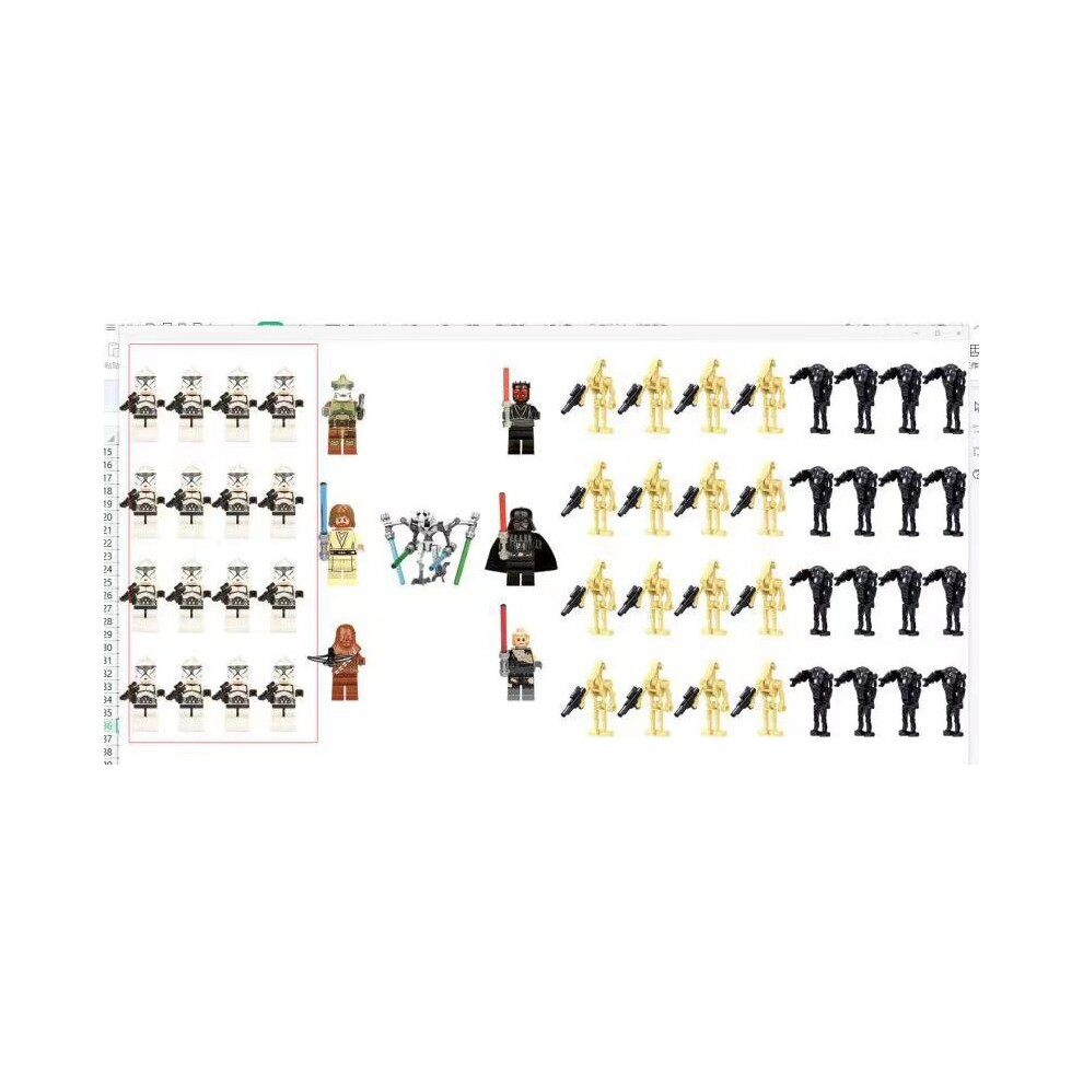 Xurikcoo (Battle Droids H (55Pcs)) Star Wars Clone Troopers Minifigures Gift Fit Lego