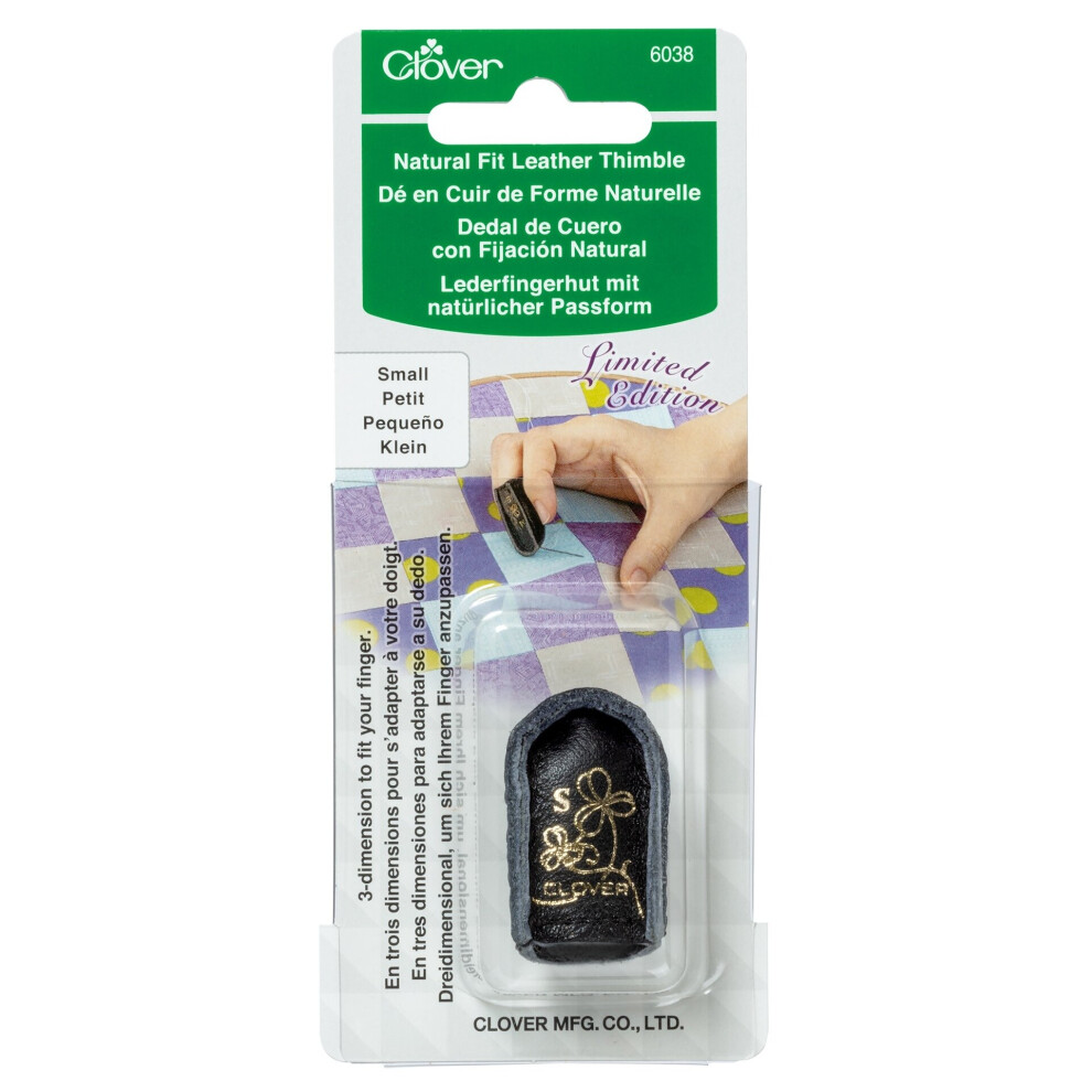 Clover Limited Edition Natural Fit Leather Thimble-Small 6038