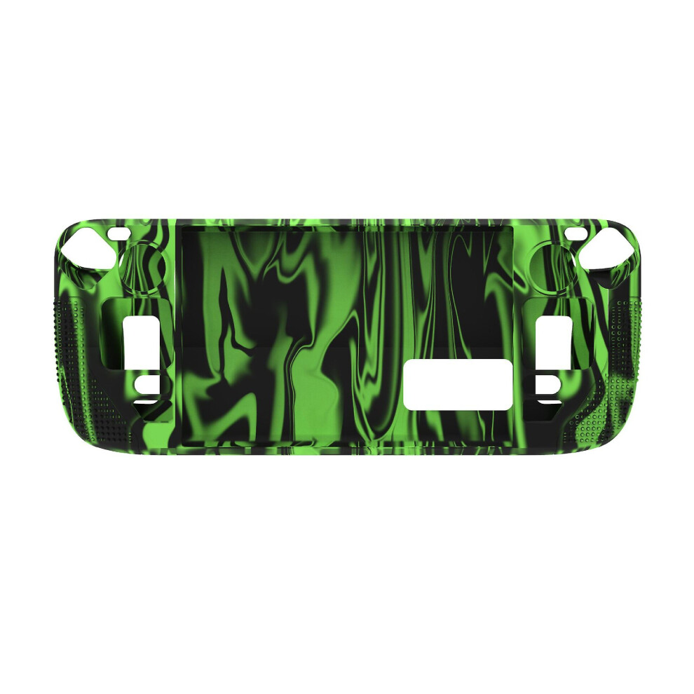 (Cmouflage ) Silicone Game Console Case Anti Slip Protective Cover For Steam Deck Green 768619221208