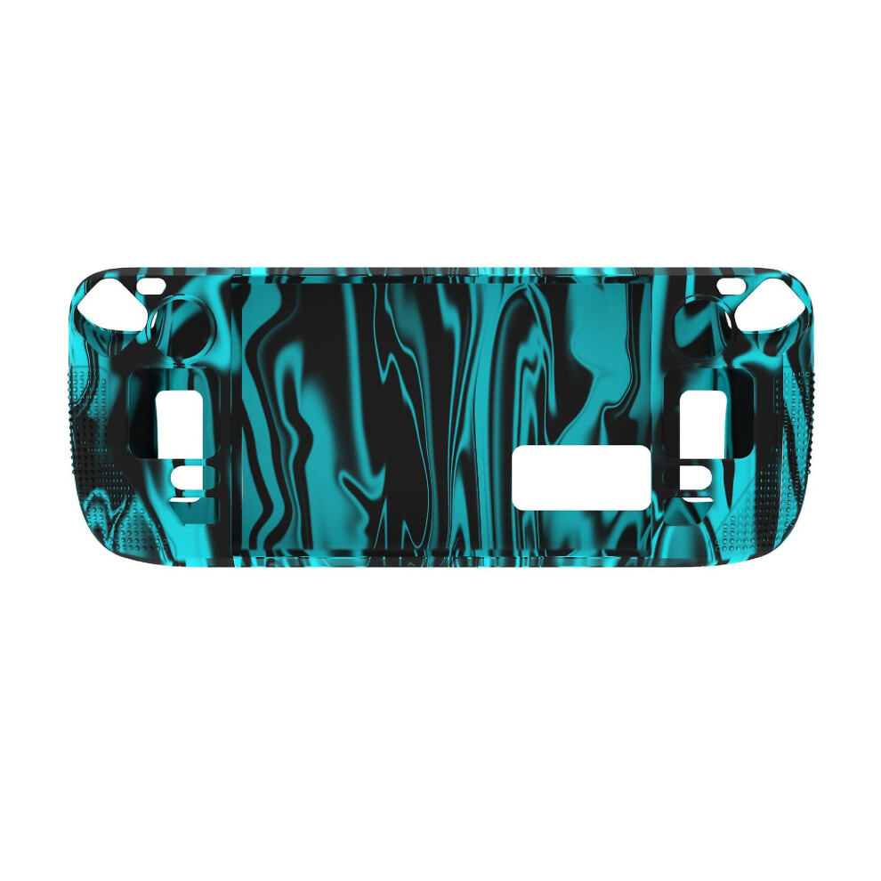 (Camouflage ) Silicone Game Console Case Anti Slip Protective Cover For Steam Deck Blue 768619221239