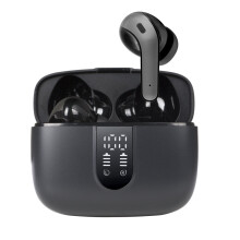 (Black) Bluetooth Earbuds Noise Canceling Stereo Earphones Wireless Sports Headphones