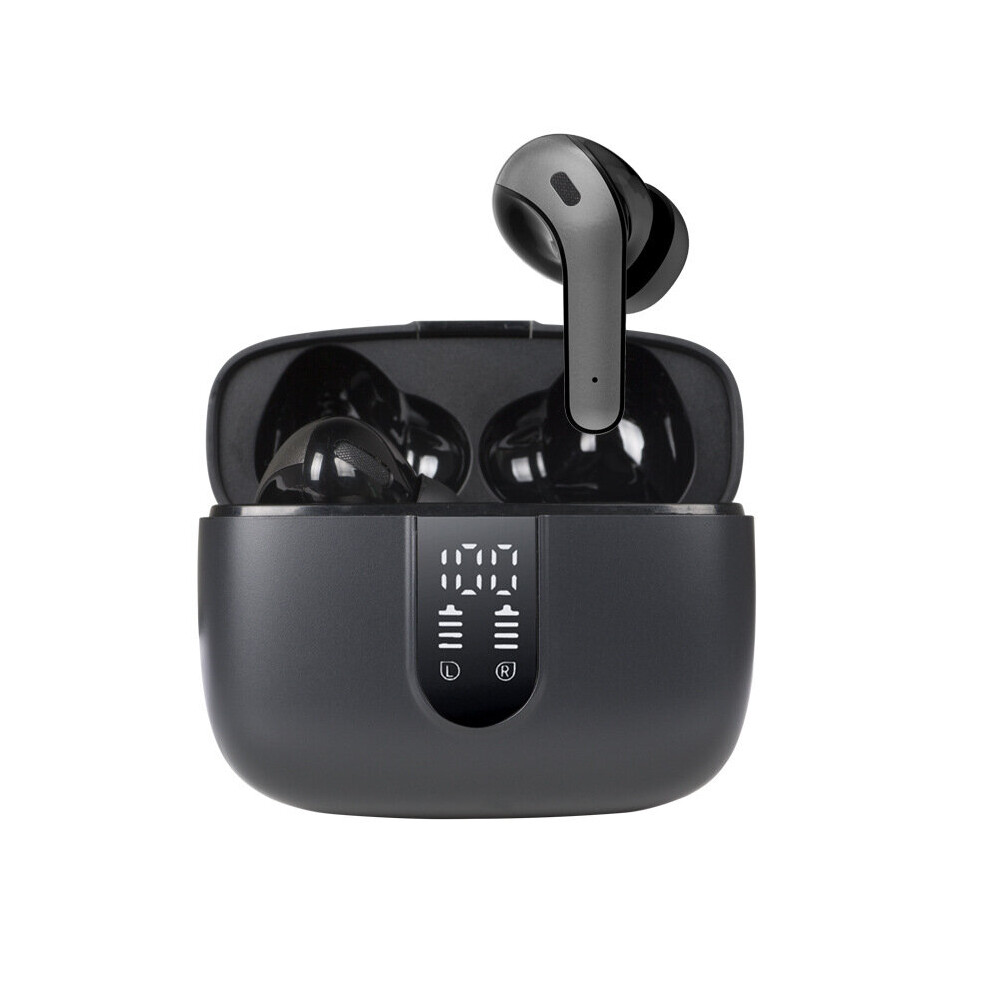 (Black) Bluetooth Earbuds Noise Canceling Stereo Earphones Wireless Sports Headphones Black 768619220690