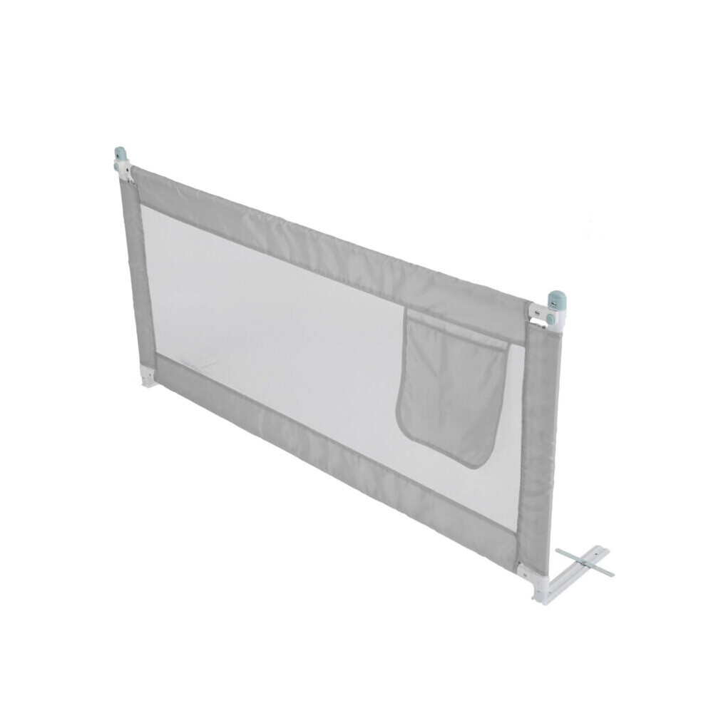 (Gray) 180Cm Bed Safety Guards Child Toddler Bed Rail Gray