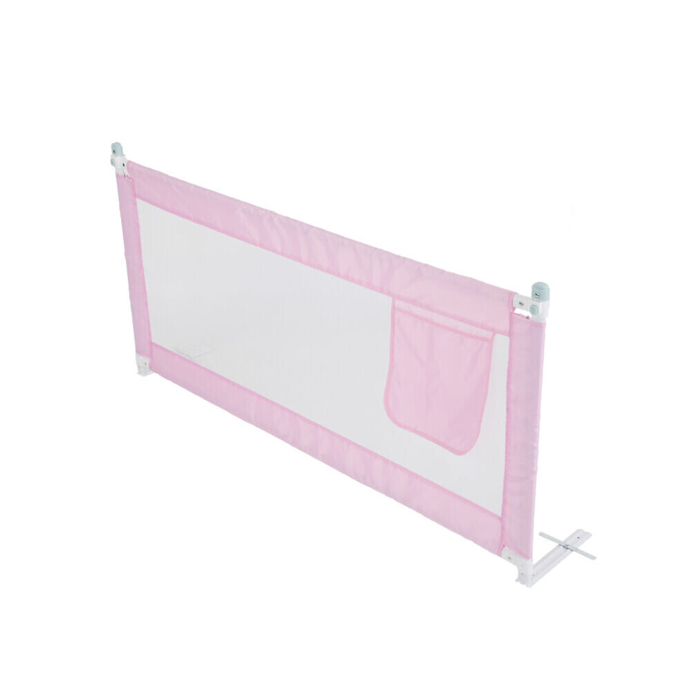 (Pink) 180Cm Bed Safety Guards Child Toddler Bed Rail Pink