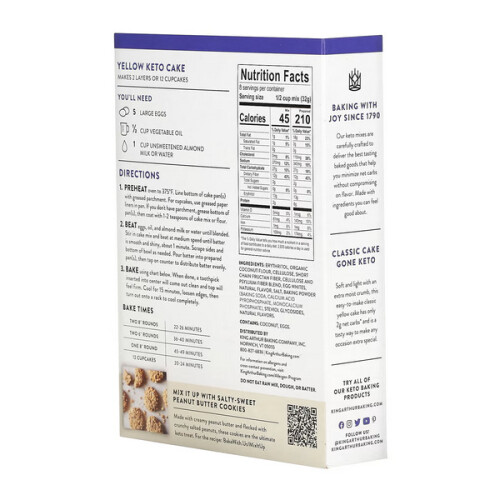 King Arthur Flour, Yellow Keto Cake Mix, 255g 2