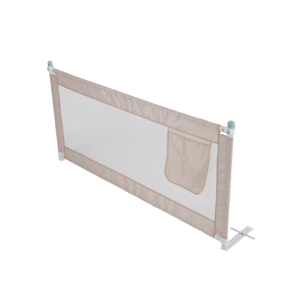 (Beige) 180cm Bed Safety Guards Child Toddler Bed Rail