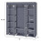 Fabric Wardrobe Clothes Closet Storage Organizer with Hanging Rail 12