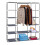 Fabric Wardrobe Clothes Closet Storage Organizer with Hanging Rail 7