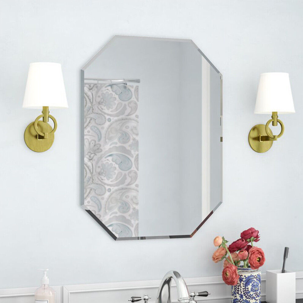 Wall Mirror with Beveled Edge for Bathroom Vanity Entryway Living Room