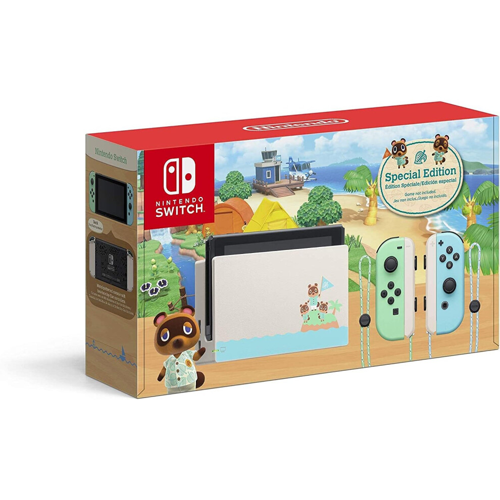 Nintendo Switch - Animal Crossing: New Horizons Edition - Switch Console Green and Blue