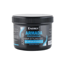 Energy Cosmetics Armada Hair Styling Gel 500mL | Extra Hold, Long-Lasting Styling, Non-Greasy, Ideal for All Hair Types, Strong Grip