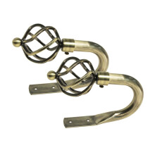 (Metal Cage Antique Brass) Lister Cartwright Curtain Hold Backs 2 x Metal Curtain Holdback Decorative Drapery All Fixing Inc