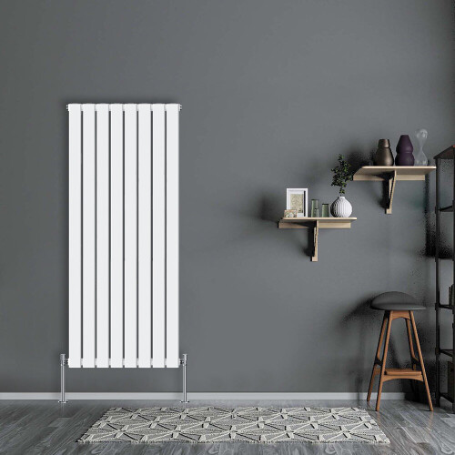 NRG (Vertical 1600x544mm - Single) NRG Flat Panel Designer Bathroom Central Heating Radiator Gloss White Column