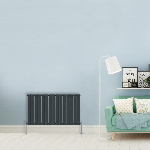 NRG (Double-600x1020 mm) NRG Flat Panel Column Designer Radiator Heater Central Heating Rads Anthracite