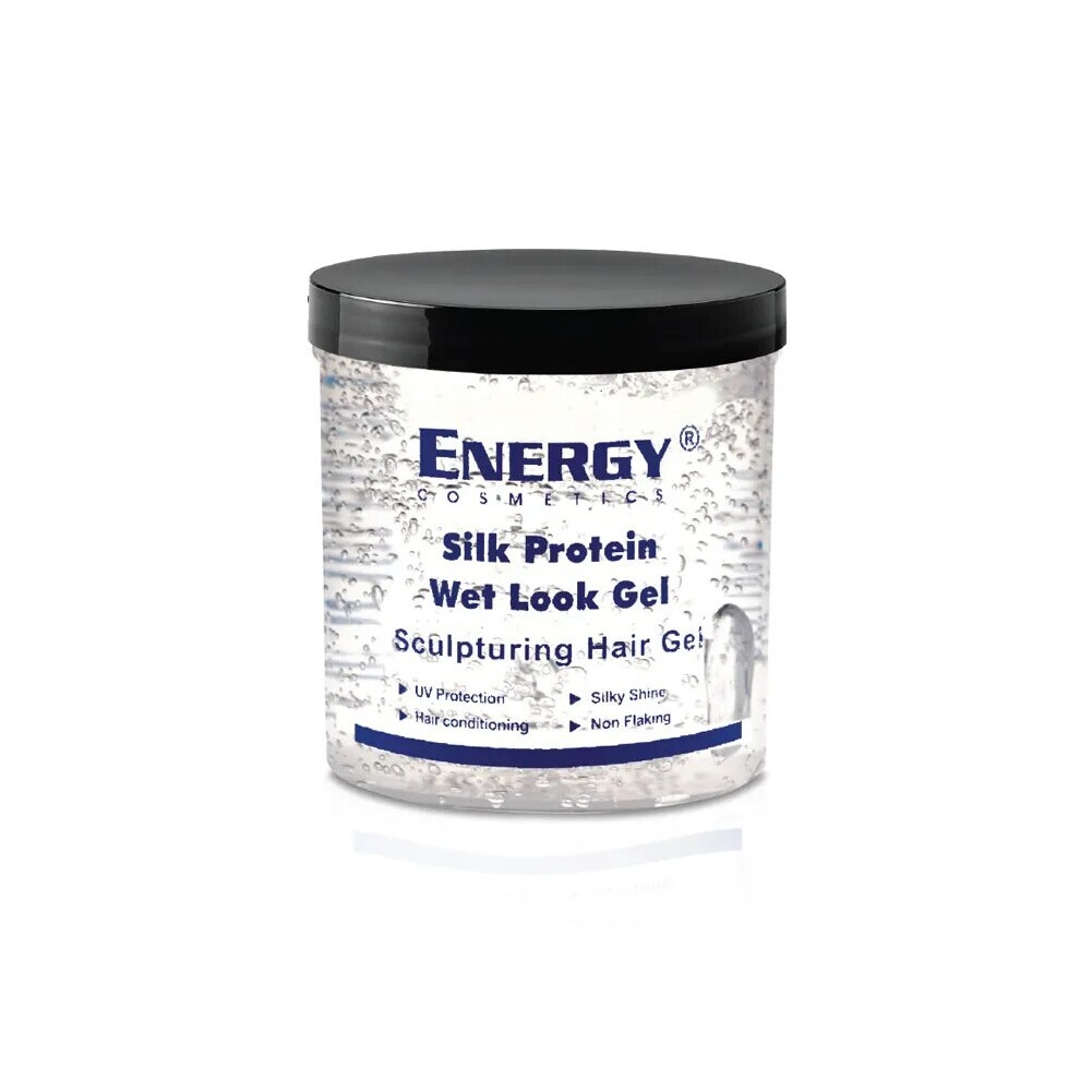 Energy Cosmetics Wetlook Silk Protein Gel 473mL – Long-Lasting Hold, Shine & Smoothness for All Hair Types