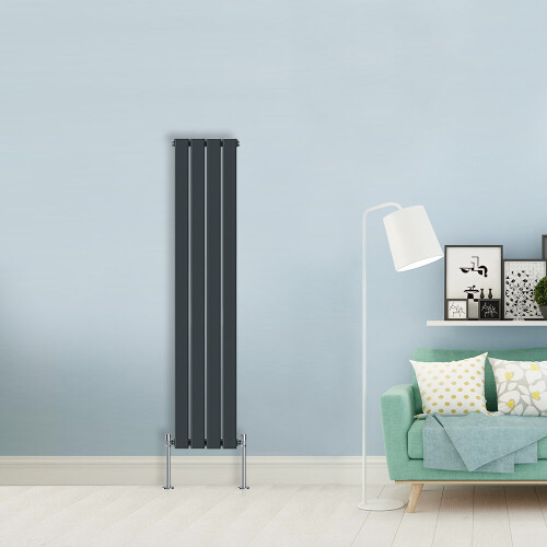 NRG (Single-1600x272 mm) NRG Flat Panel Column Designer Radiator Heater Central Heating Rads Anthracite