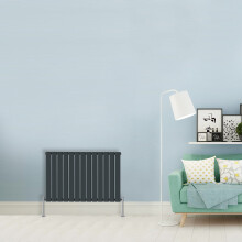 (Single-600x884 mm) NRG Flat Panel Column Designer Radiator Heater Central Heating Rads Anthracite