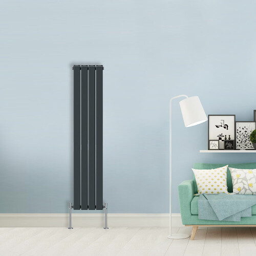 NRG (Double-1600x272 mm) NRG Flat Panel Column Designer Radiator Heater Central Heating Rads Anthracite