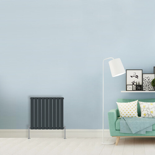 NRG (Single-600x612 mm) NRG Flat Panel Column Designer Radiator Heater Central Heating Rads Anthracite