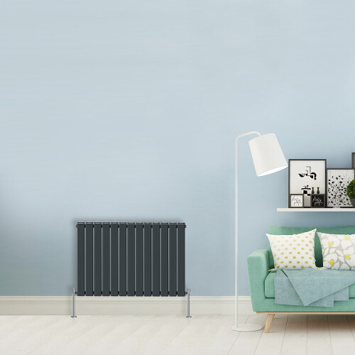 NRG (Double-600x884 mm) NRG Flat Panel Column Designer Radiator Heater Central Heating Rads Anthracite