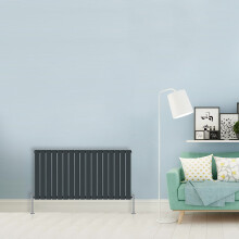 (Single-600x1156 mm) NRG Flat Panel Column Designer Radiator Heater Central Heating Rads Anthracite