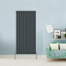 (Double-1800x680 mm) NRG Flat Panel Column Designer Radiator Heater Central Heating Rads Anthracite