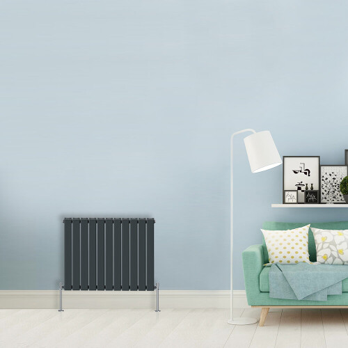 NRG (Double-600x748 mm) NRG Flat Panel Column Designer Radiator Heater Central Heating Rads Anthracite