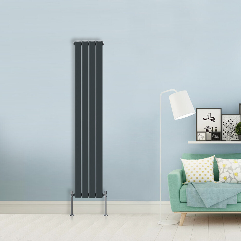(Double-1800x272 mm) NRG Flat Panel Column Designer Radiator Heater Central Heating Rads Anthracite