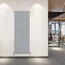 (Vertical 1800x544mm - Single) NRG Horizontal Vertical Flat Panel Column Designer Bathroom Central Heating Radiator Chrome - Perfect for Bathroom, Bedroom, Living Room