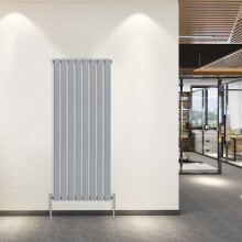 (Vertical 1600x544mm - Single) NRG Horizontal Vertical Flat Panel Column Designer Bathroom Central Heating Radiator Chrome - Perfect for Bathroom, Bedroom, Living Room