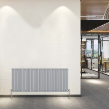 (Horizontal 600x1428mm - Single) NRG Horizontal Vertical Flat Panel Column Designer Bathroom Central Heating Radiator Chrome - Perfect for Bathroom, Bedroom, Living Room