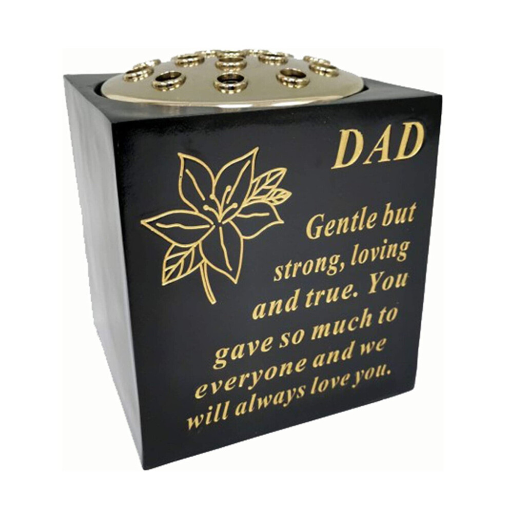 Graveside Memorial Rose Bowl Weatherproof Dad Remembrance Ornament