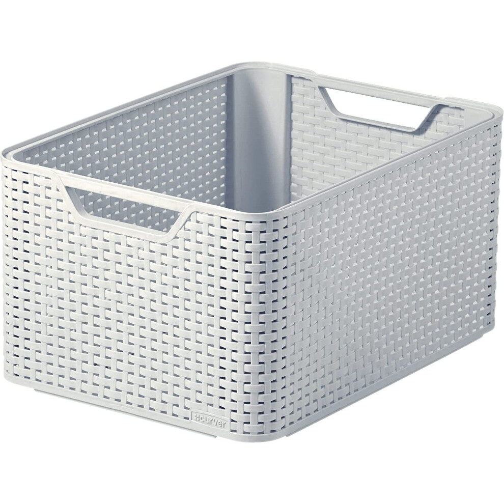 CURVER STYLE Storage Box Large , Grey 30 Litre