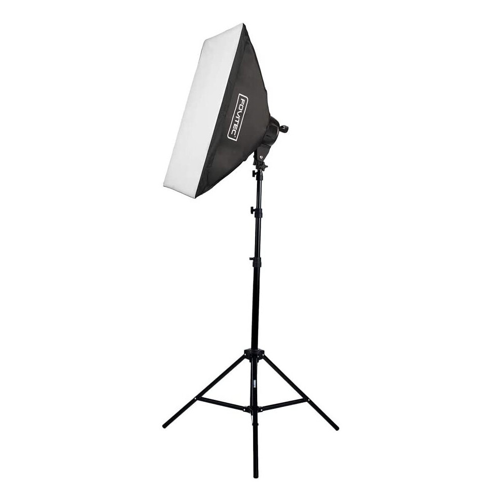 Fovitec 1-Light 1000W Fluorescent Studio Lighting Kit, 20"x28" Softbox, Light Stand and Lamps for Portraits, Product Photography, and Live ..