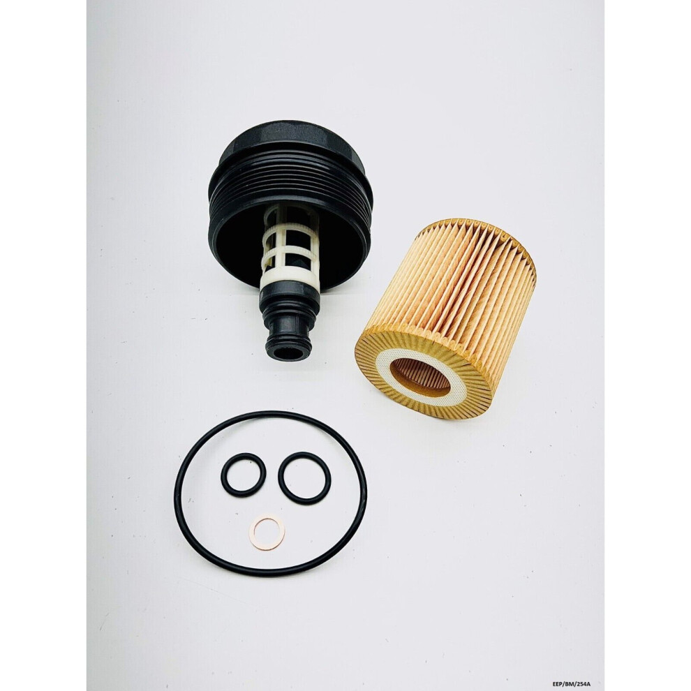 Oil Filter & Cap for BMW X3 2.0i / xDrive 20i ( E83 ) 2.0L 2005-2011 EEP/BM/254A-image-OPC-PB8VRDW-NEW