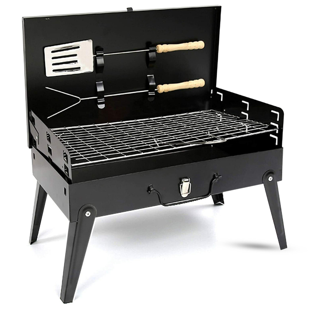 Denny Int Ltd Portable Folding Charcoal Bbq Barbecue Camping Grill Travel Picnic Outdoor Black