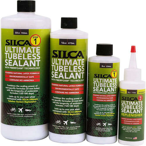 SILCA Ultimate Tubeless Tire Sealant W/FIBERFOAM Long Lasting, Fast
