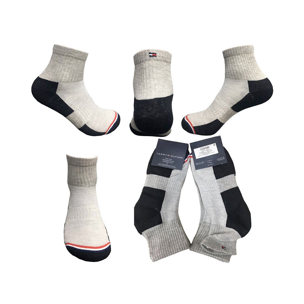 (6-10.5) TOMMY HILFIGER Mens Ankle Socks 3 Pack Regular Trainer Soft Cotton Socks 6-10.5