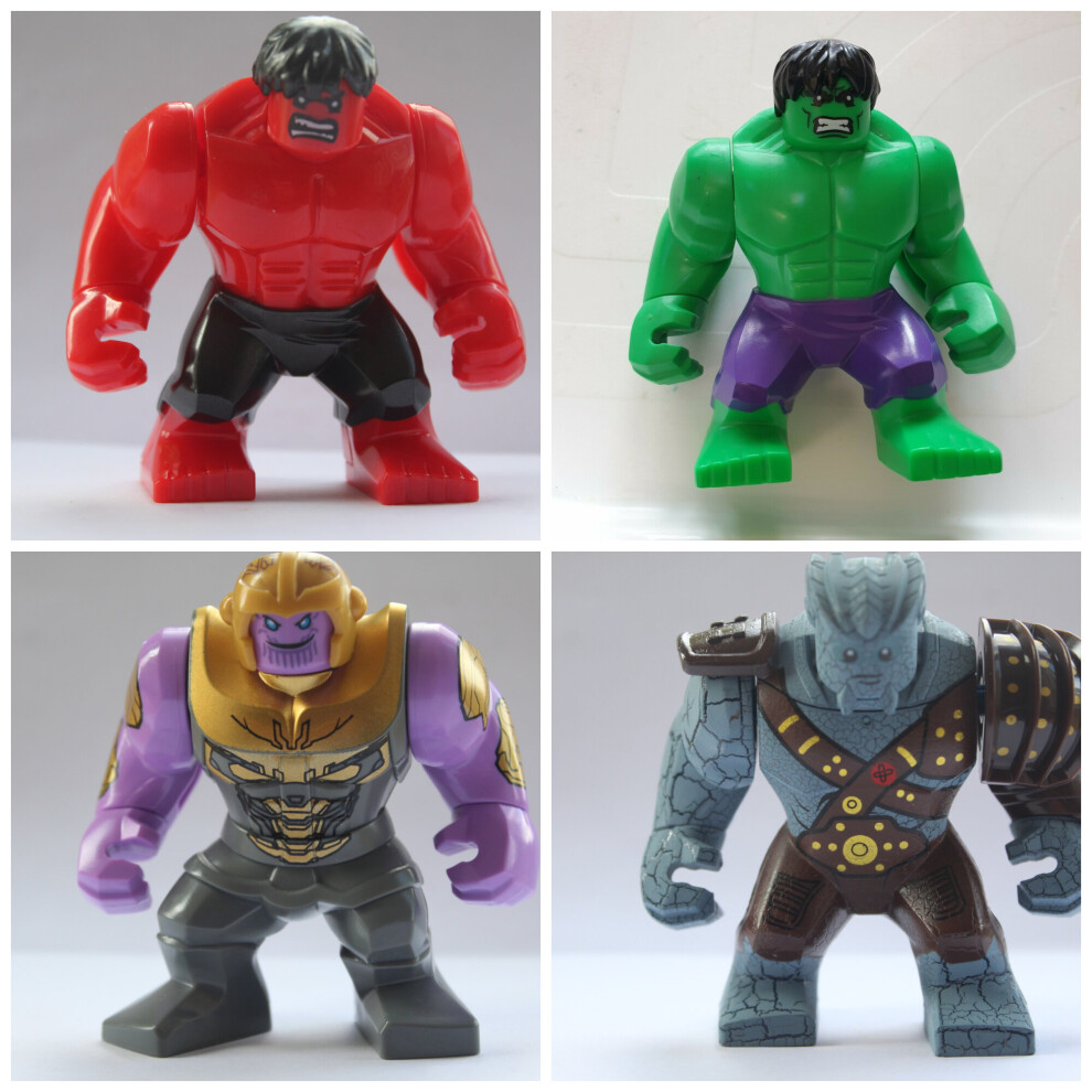 Avengers Incredible Hulk X 4 Super Heroes Mini Action Figures Fit lego