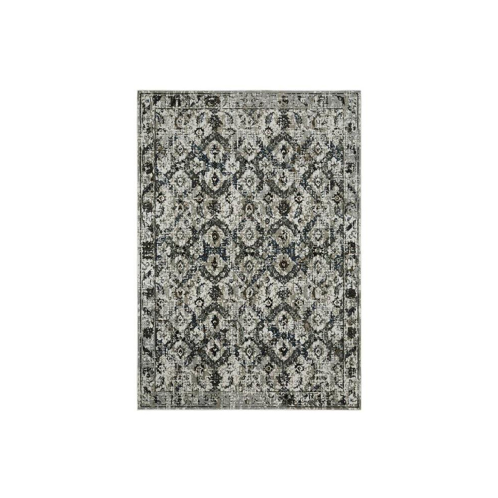 Oriental Weavers G1003E160230ST 5 ft. 3 in. x 7 ft. 6 in. Gemini Power Loomed Style Rectangle Traditional & Casuall Area Rug, Charcoal