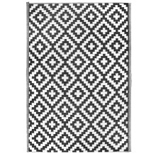 (Black) AAMEN 180x120cm Outdoor Large Rugs Waterproof Reversible Floor Mat