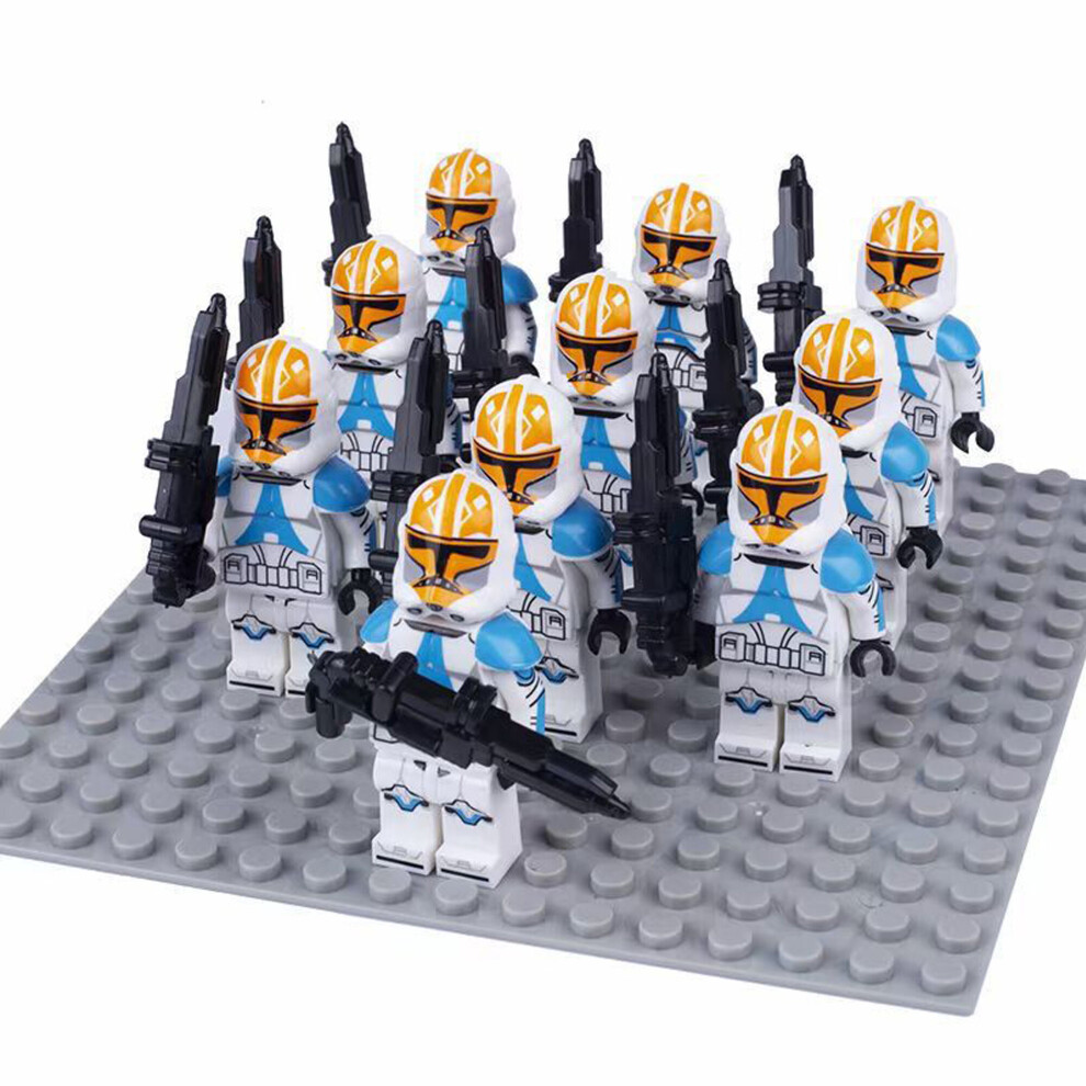 Bonxaif (10Pcs Ahsokas Clone Trooper) 10Pcs Star Wars Clone Troopers Minifigures Kid Toys Gift