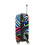 (Multicolour, Cabin) Expandable Hard Shell Multicolour Hearts 4 Wheel Luggage Suitcase 8