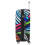 (Multicolour, Cabin) Expandable Hard Shell Multicolour Hearts 4 Wheel Luggage Suitcase 4